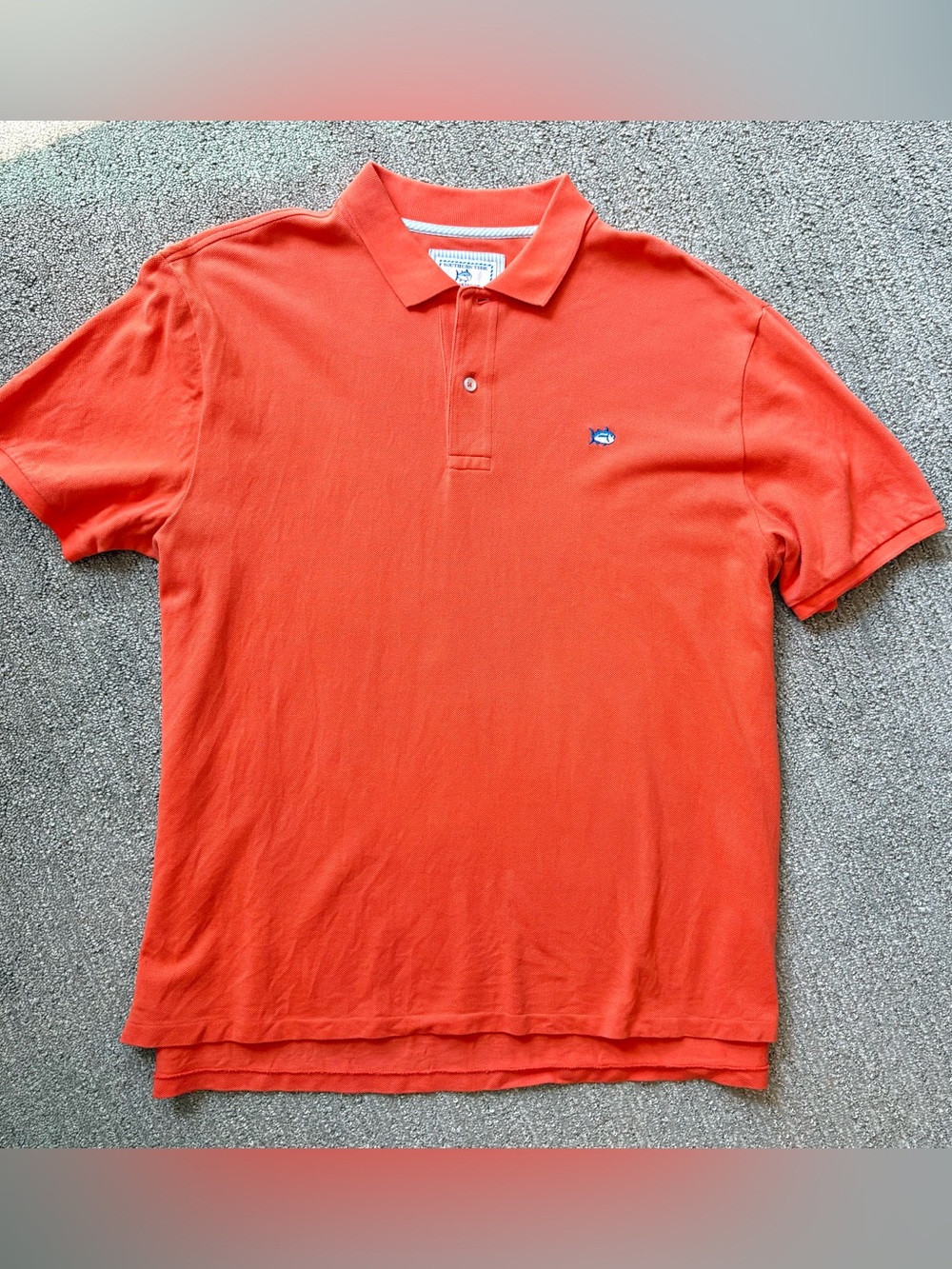 Men’s Southern Tide Skipjack Orange Polo size Large